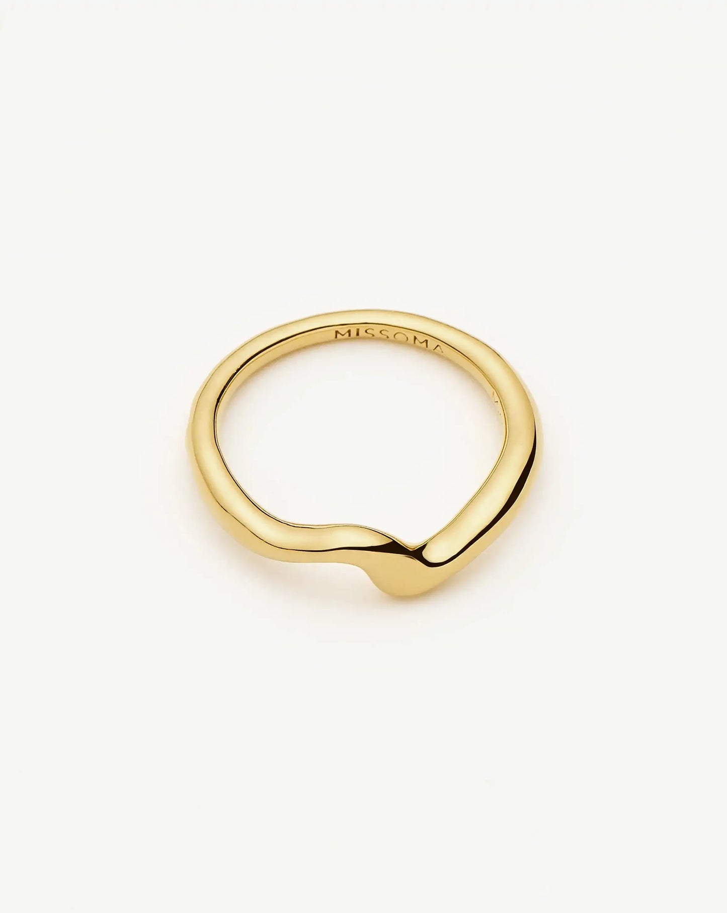 Molten Wave Stacking Ring | 18ct Gold Vermeil