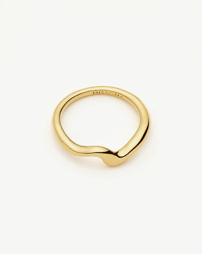 Molten Wave Stacking Ring | 18ct Gold Vermeil