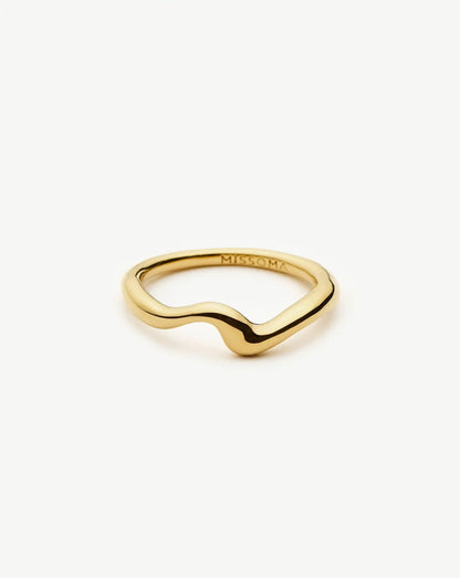 Molten Wave Stacking Ring | 18ct Gold Vermeil