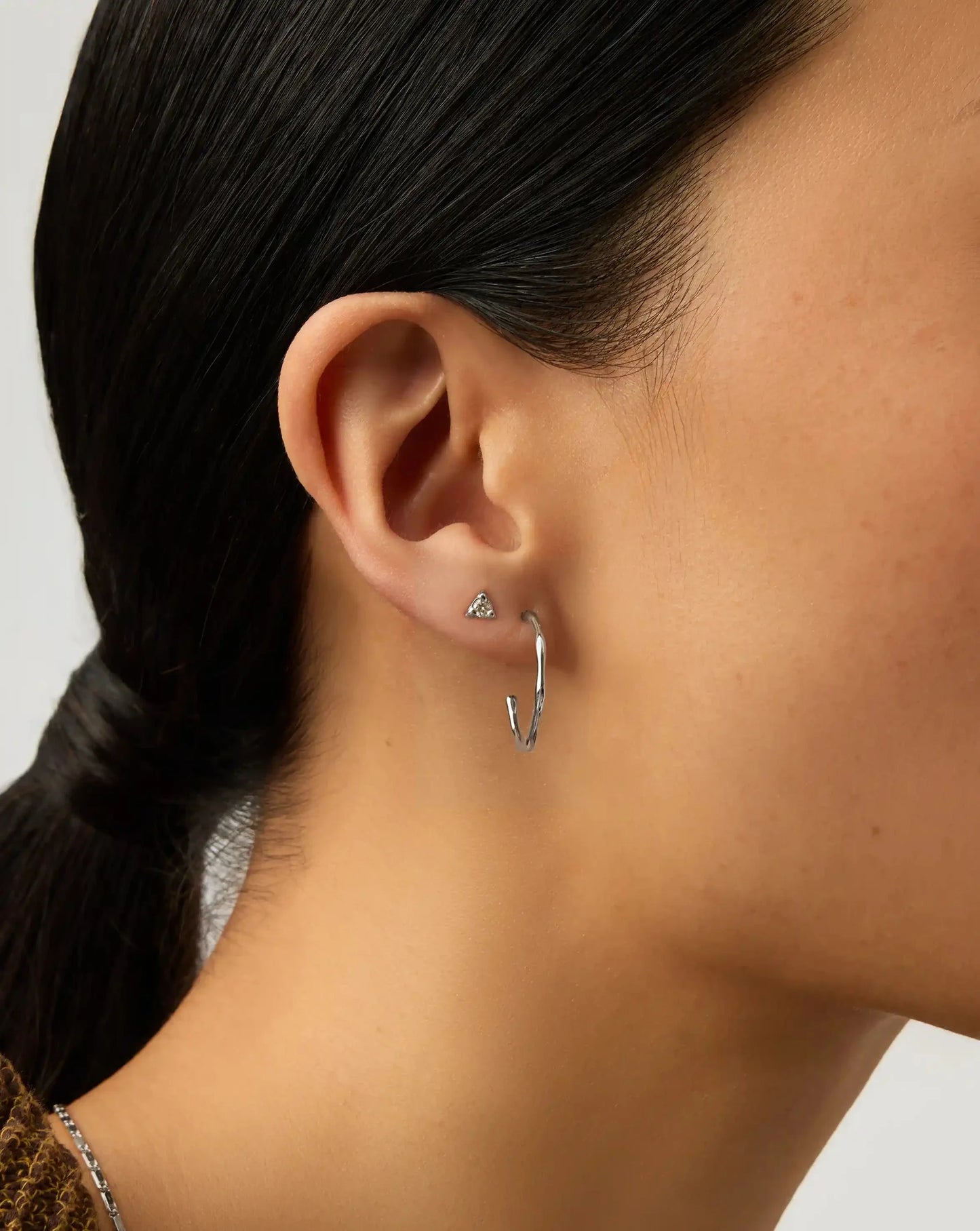 Prism Stud Earrings | Sterling Silver/Cubic Zirconia