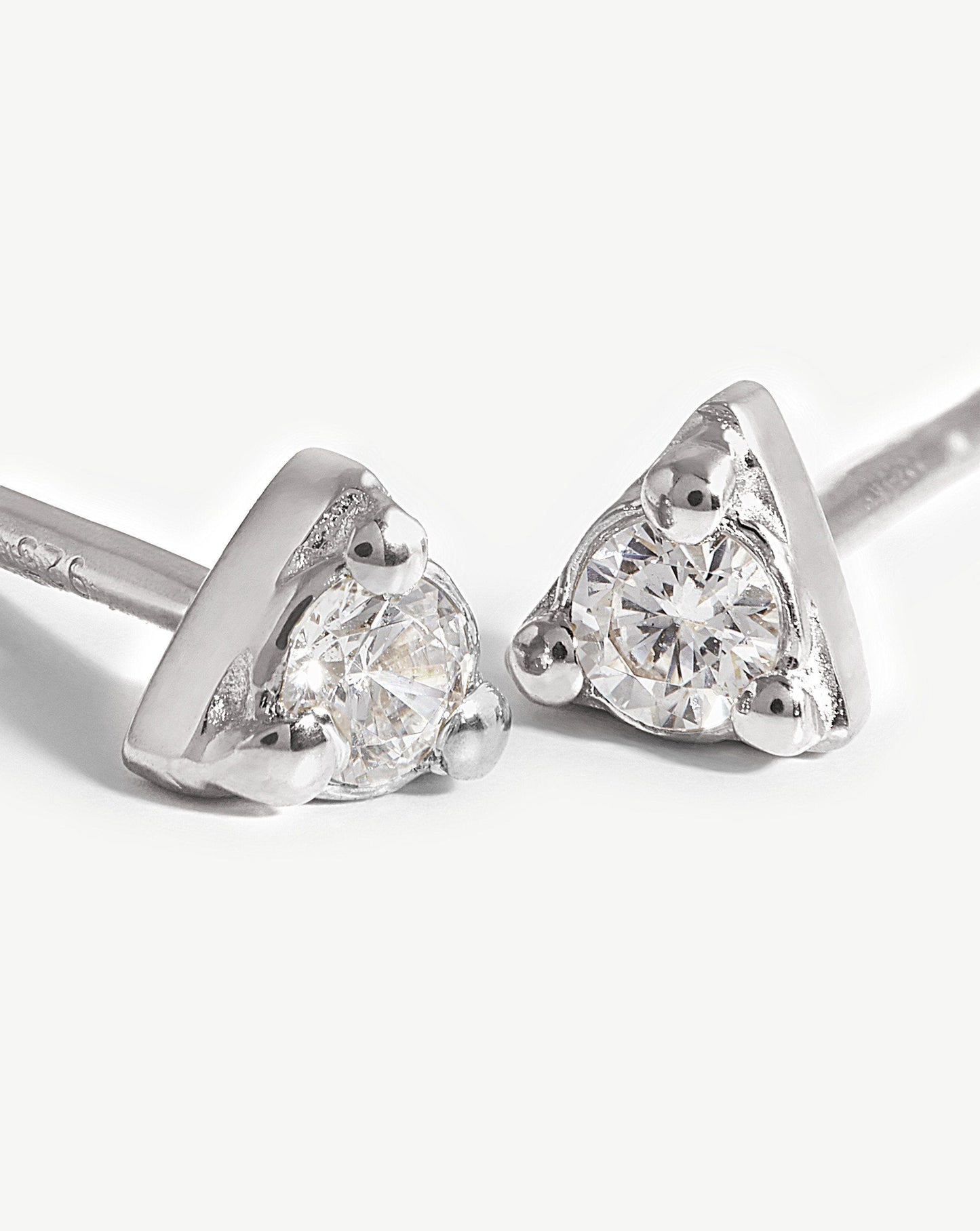 Prism Stud Earrings | Sterling Silver/Cubic Zirconia