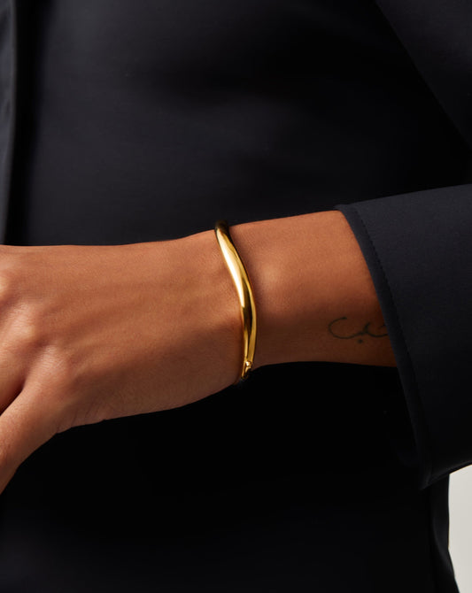 Savi Signature Hinged Bangle | Mixed Metal