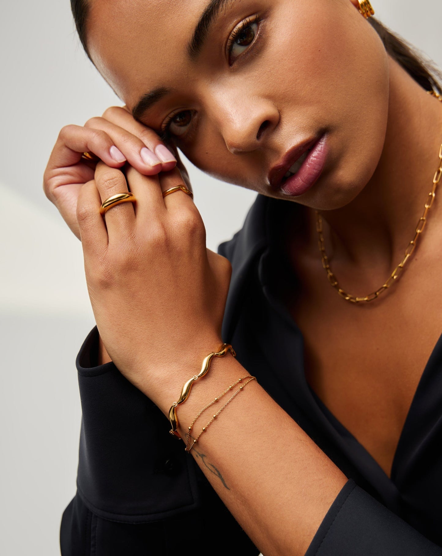 Savi Signature Link Chain Bracelet | 18ct Gold Plated