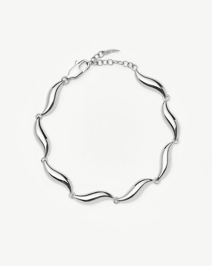 Savi Signature Link Chain Bracelet | Silver Plated