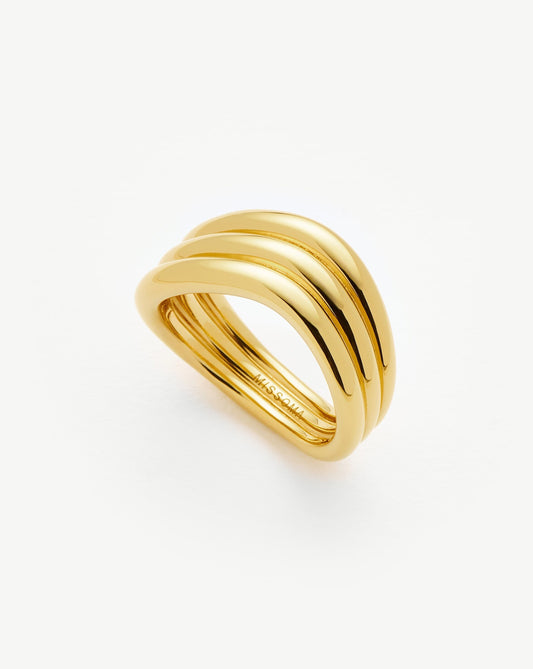 Savi Signature Triple Ring | 18ct Gold Plated