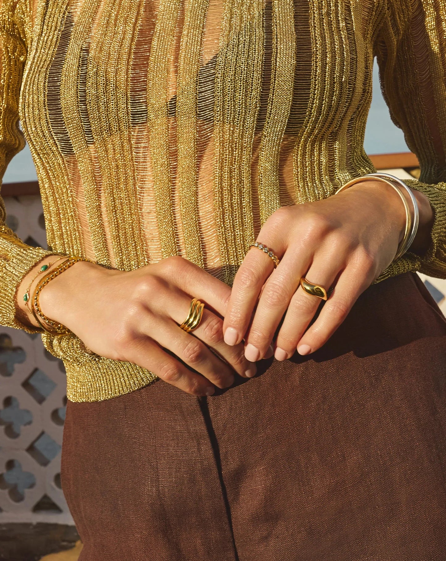 Savi Signature Triple Ring | 18ct Gold Plated