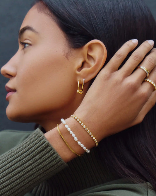 Seed Pearl Beaded Bracelet | 18ct Gold Plated/Pearl