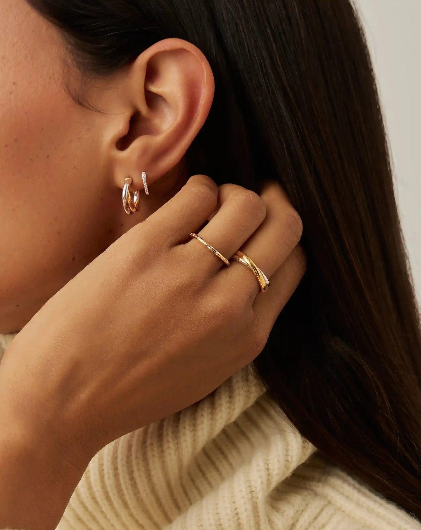 Solar Studded Ring | 18ct Gold Vermeil/Cubic Zirconia