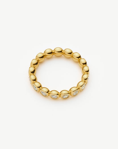 Tennis Eternity Stacking Ring | 18ct Gold Vermeil/Cubic Zirconia