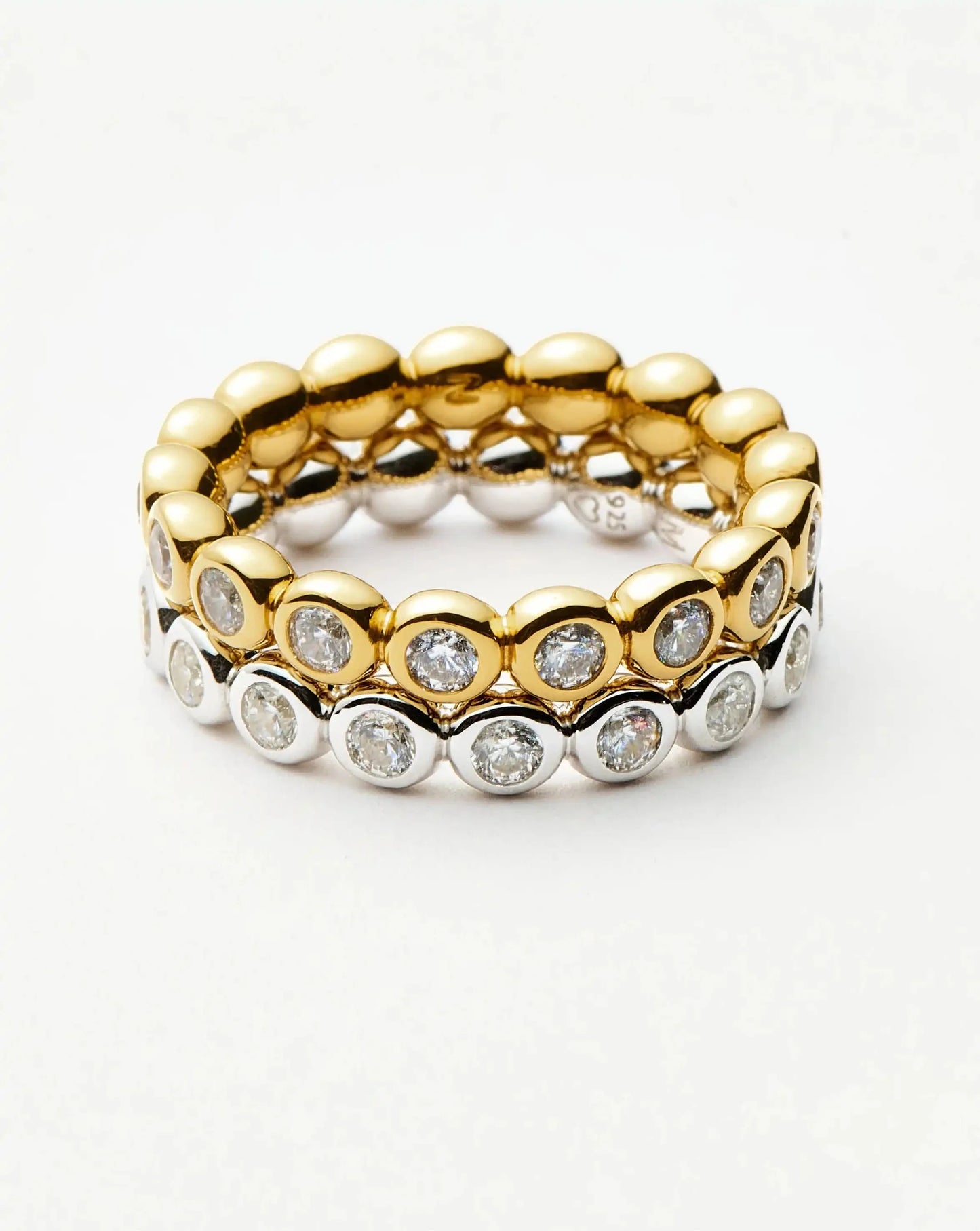 Tennis Eternity Stacking Ring Set | 18ct Gold Vermeil/Sterling Silver/Cubic Zirconia