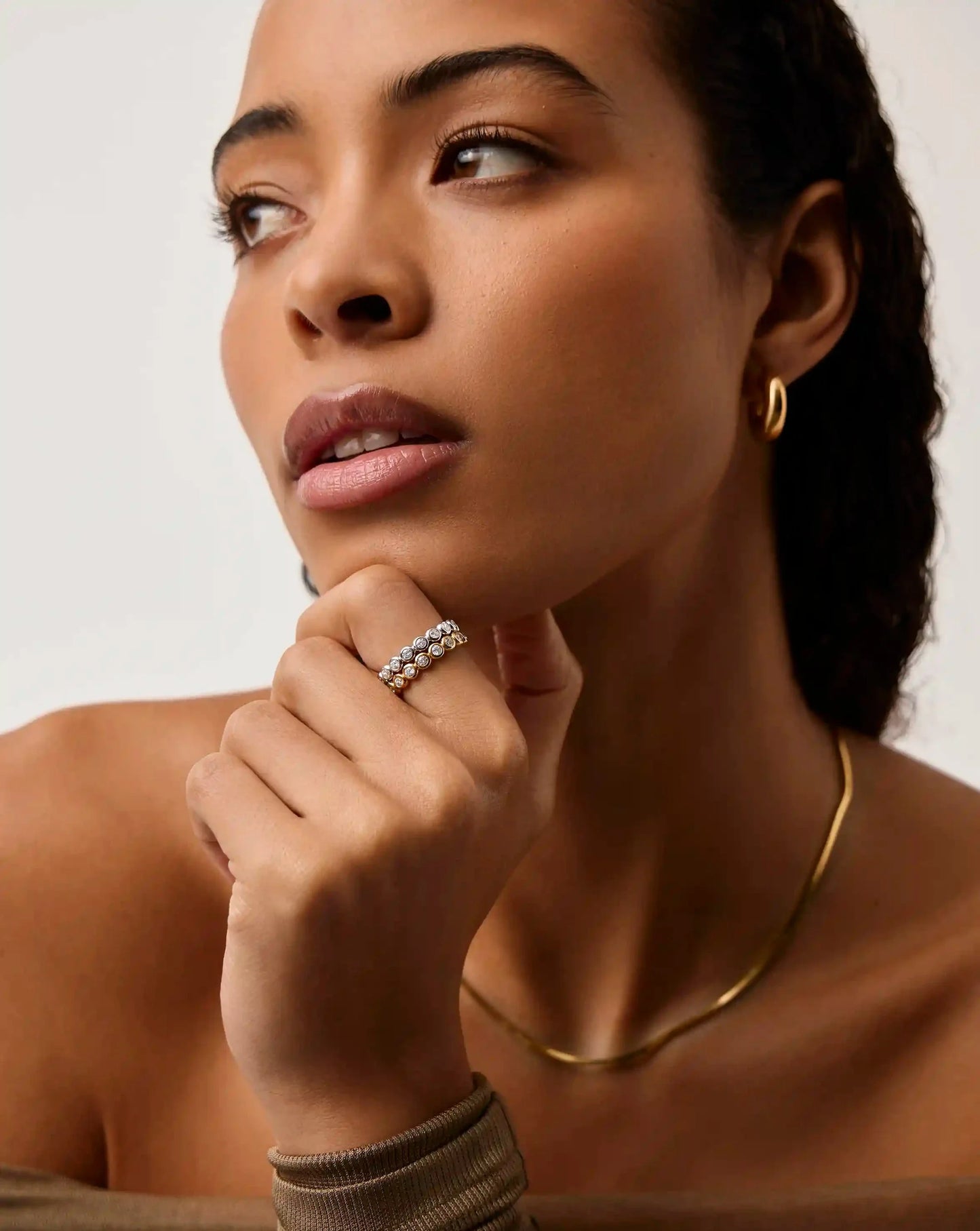 Tennis Eternity Stacking Ring Set | 18ct Gold Vermeil/Sterling Silver/Cubic Zirconia