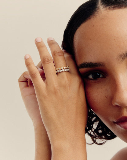 Tennis Eternity Stacking Ring | Sterling Silver/Cubic Zirconia