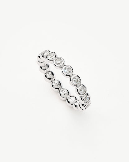 Tennis Eternity Stacking Ring | Sterling Silver/Cubic Zirconia