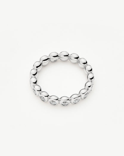 Tennis Eternity Stacking Ring | Sterling Silver/Cubic Zirconia