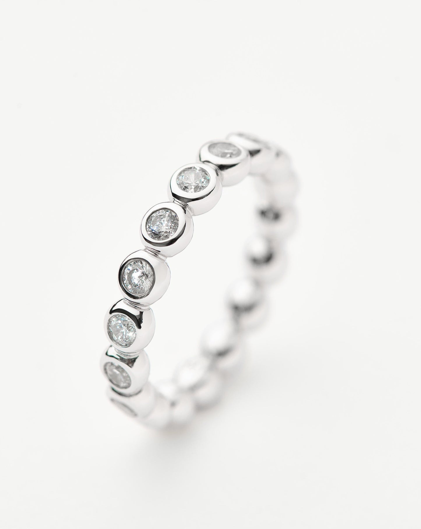 Tennis Eternity Stacking Ring | Sterling Silver/Cubic Zirconia