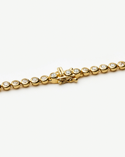 Tennis Round Bracelet | 18ct Gold Vermeil Cubic Zirconia