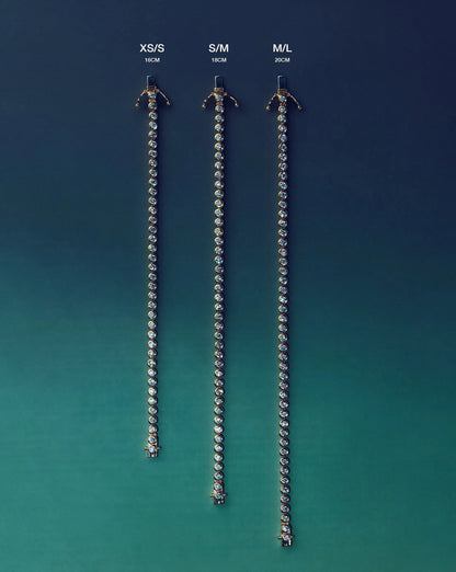 Tennis Round Bracelet | 18ct Gold Vermeil Cubic Zirconia