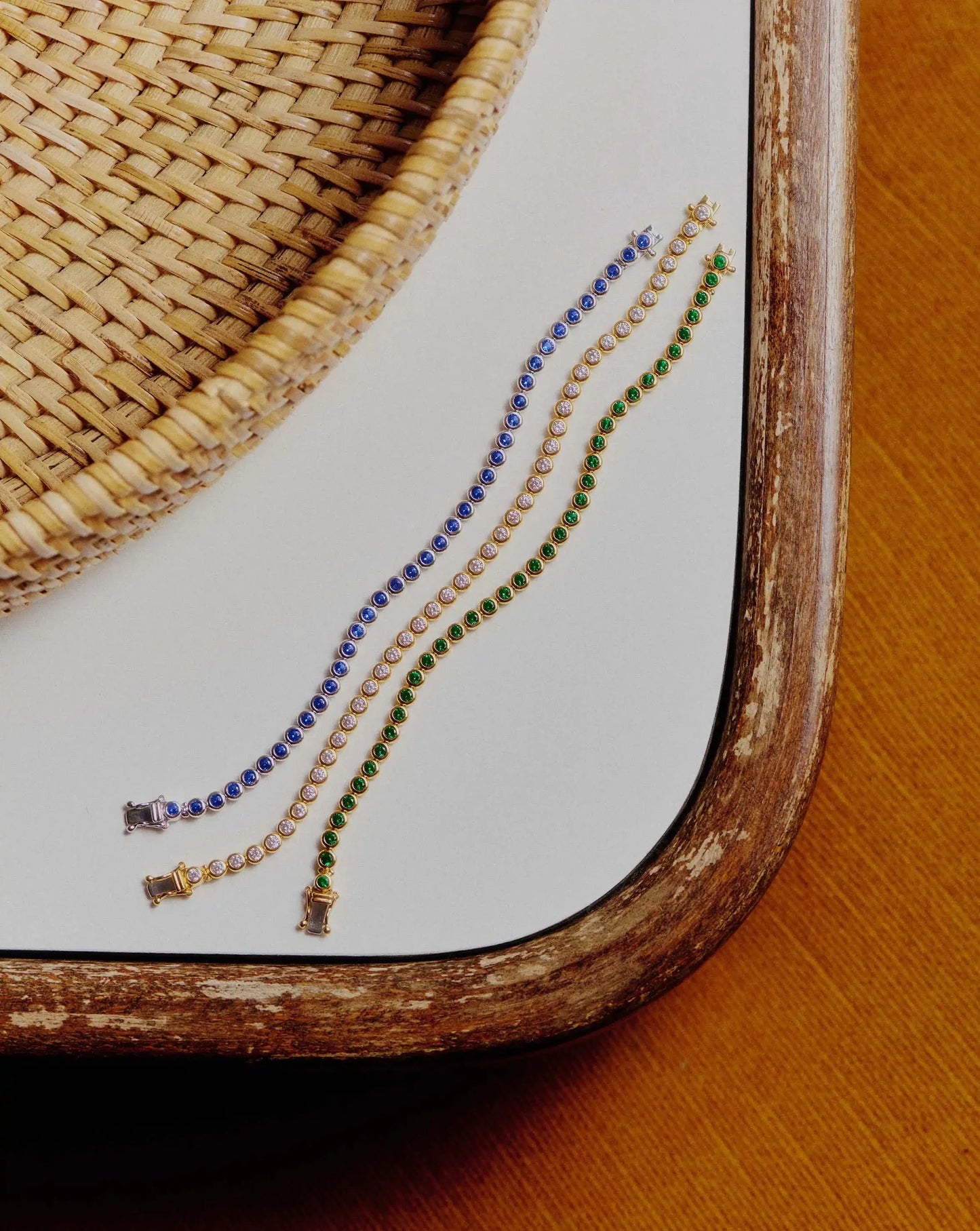 Tennis Round Bracelet | Sterling Silver/Sapphire Blue Nano-crystal