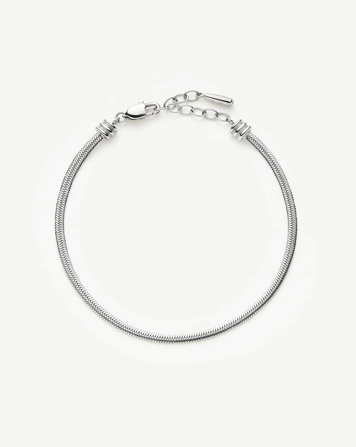 Thin Snake Chain Bracelet | Silver Plated