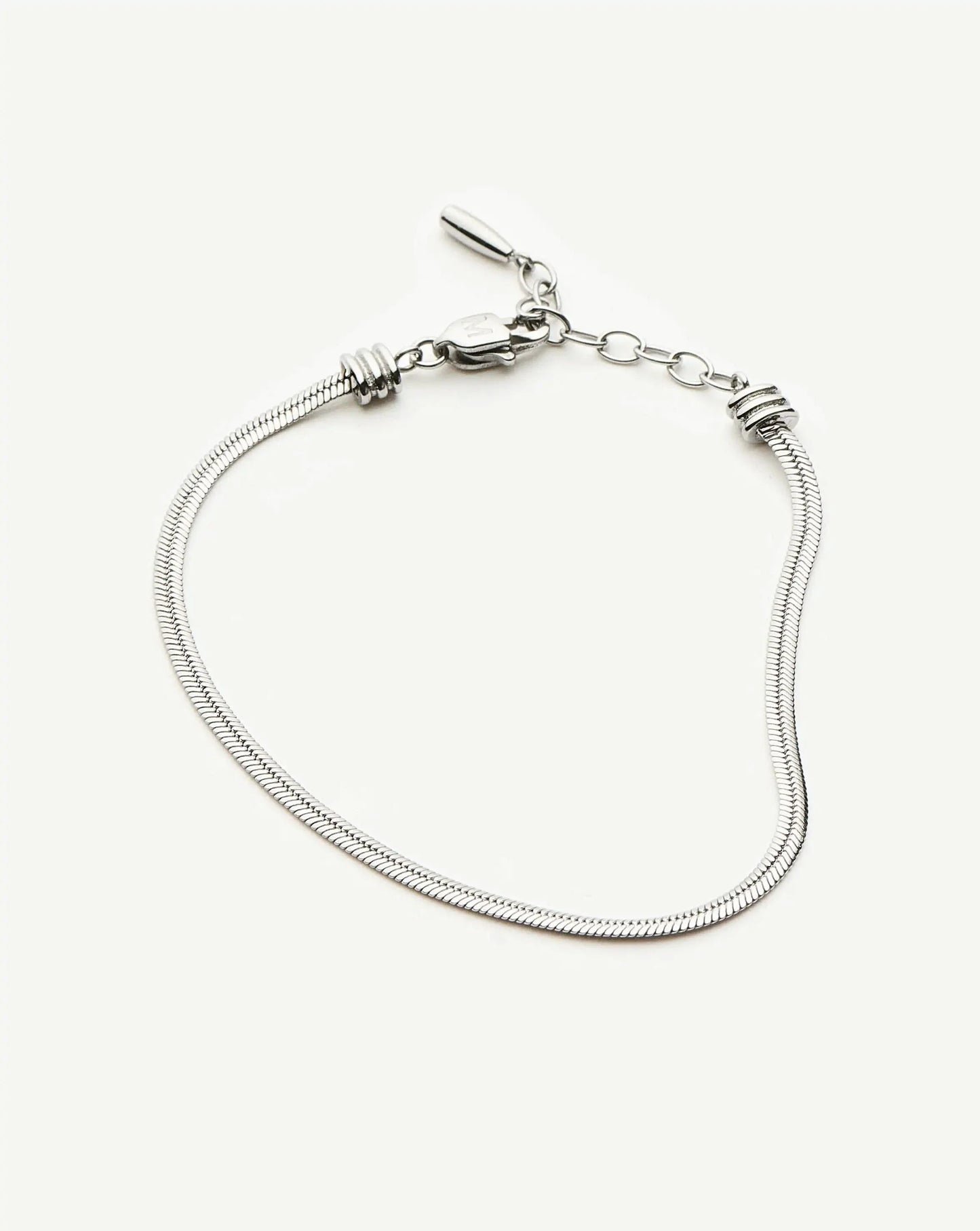 Thin Snake Chain Bracelet | Silver Plated