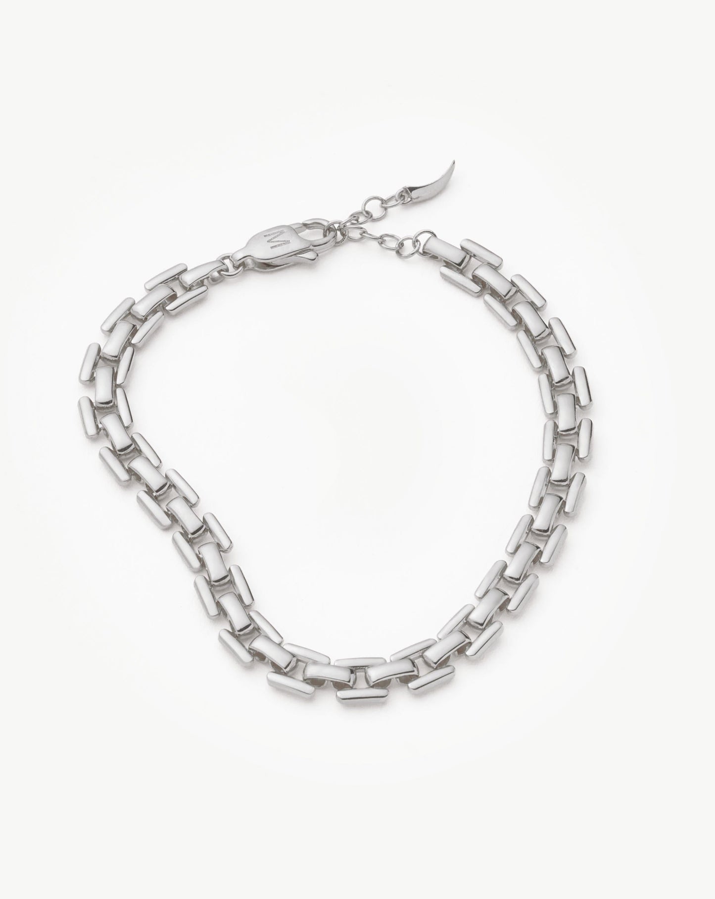 Timepiece Link Chain Bracelet | Silver Plated