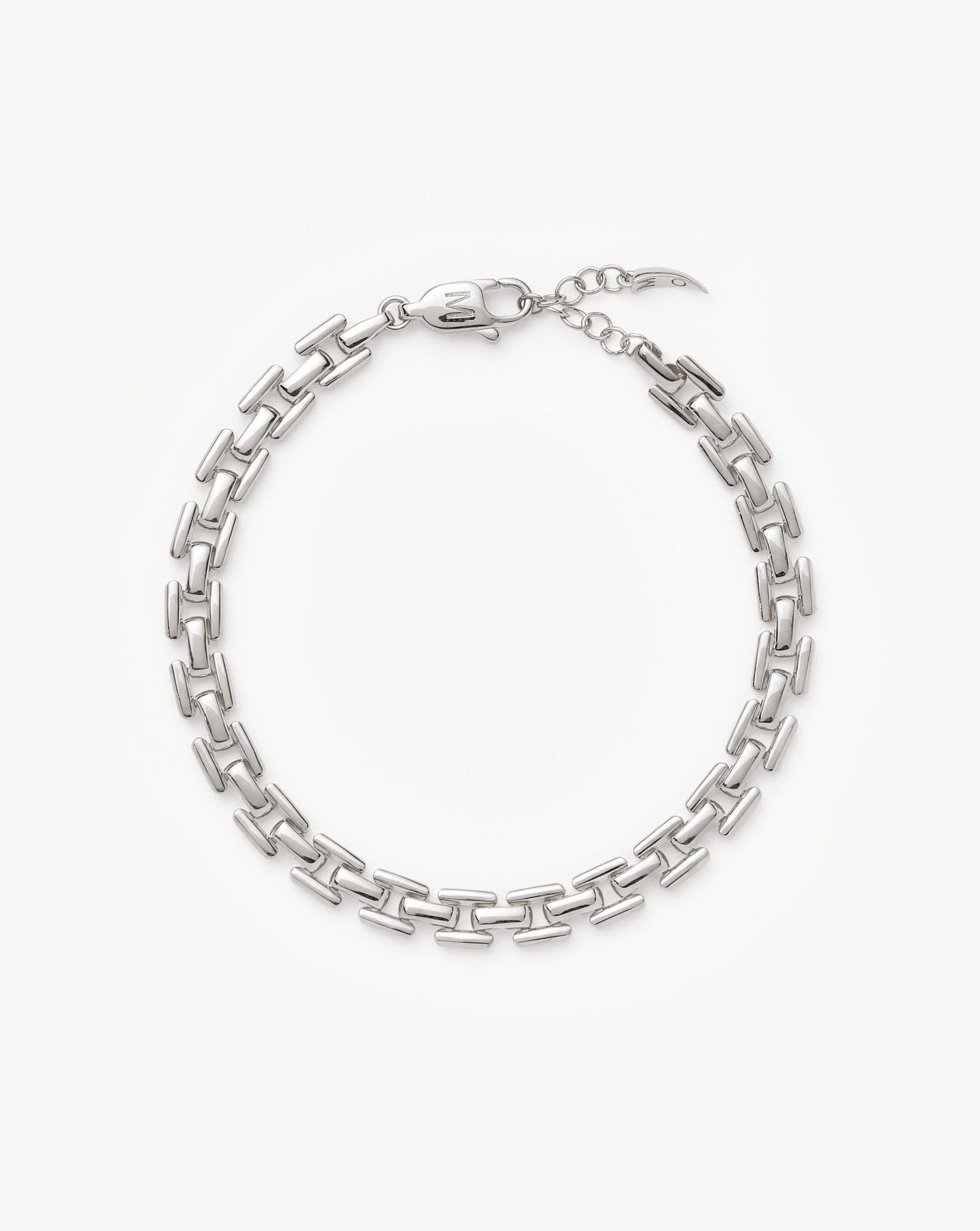 Timepiece Link Chain Bracelet | Silver Plated