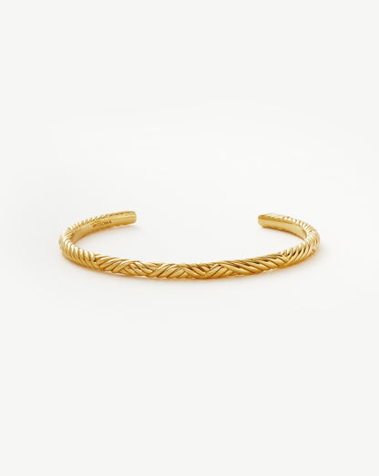 Wavy Ridge Gemelli Cuff Bracelet