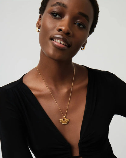 Zenyu Fan Necklace | 18ct Gold Plated